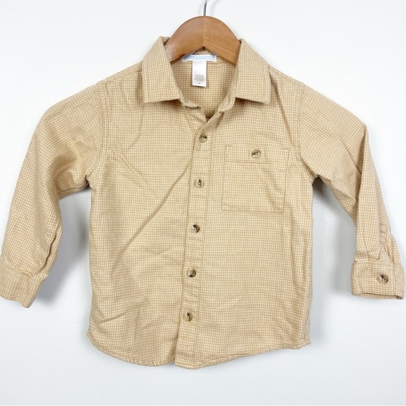 Janie and Jack Flannel Button Down size 4T - Picture 1 of 5